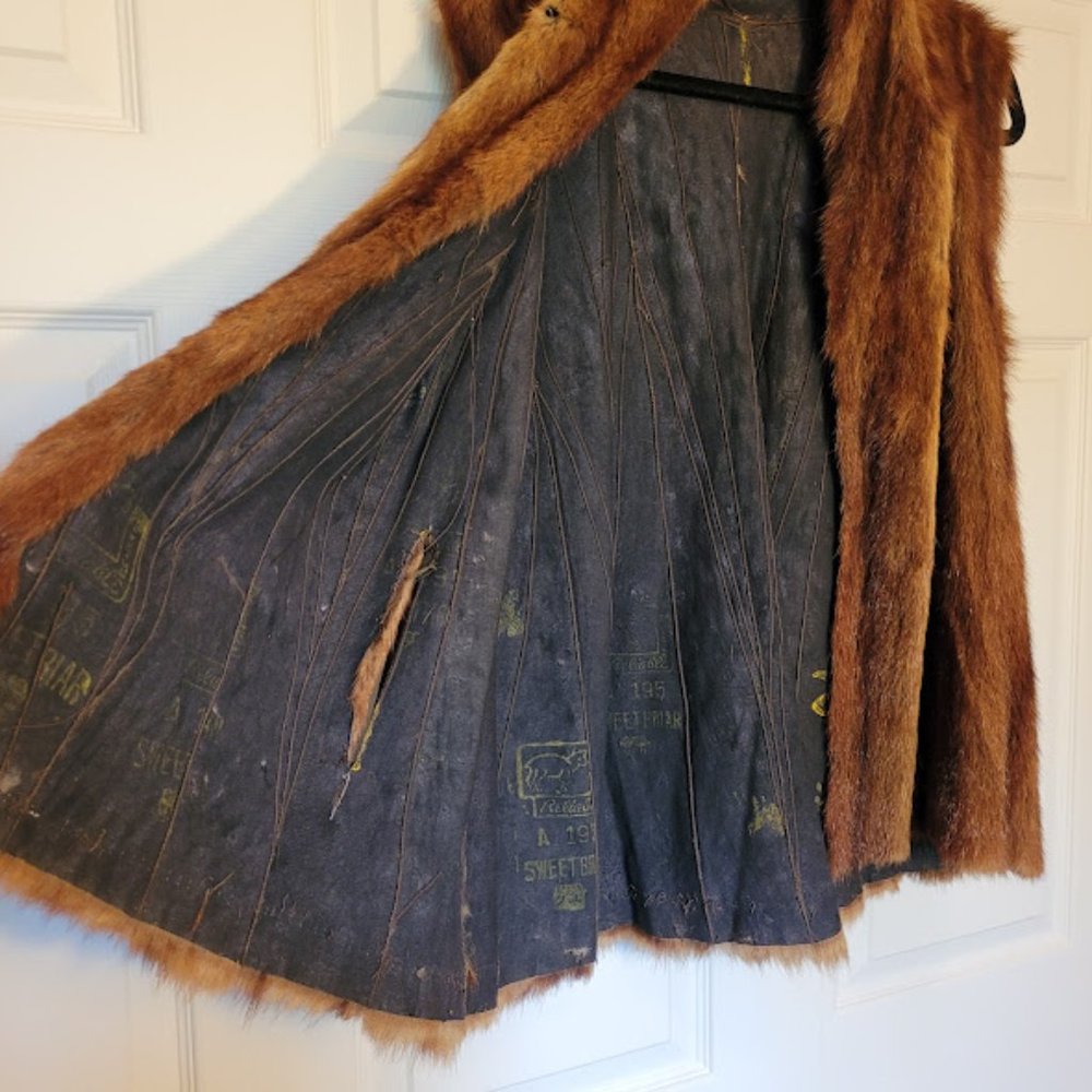 SOLD: Vintage Handmade Fur Vest Costume Renaissance Outlander Cottagecore Hunt - Picture 12 of 15